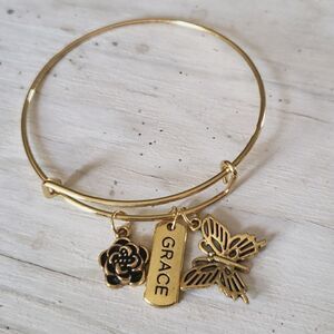 Bracelets by Sandra gold tone adjustable, Grace